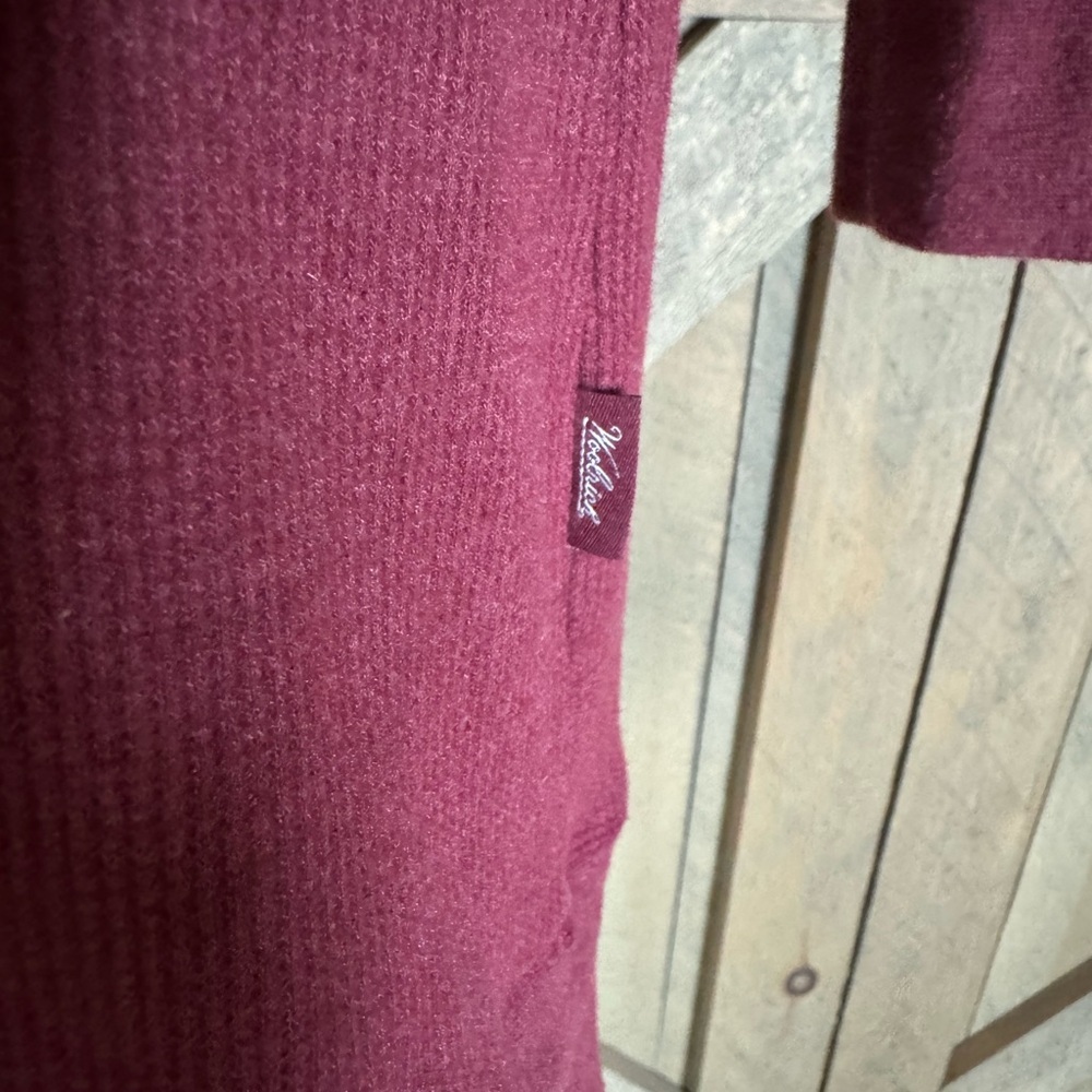 Woolrich Fairmont waffle knit long sleeve dress Burgundy color Size Medium - Picture 7 of 10